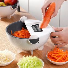 Load image into Gallery viewer, 9 in 1 Mandoline Slicer Vegetable Slicer Potato Peeler Carrot Onion Grater with Strainer Kitchen
